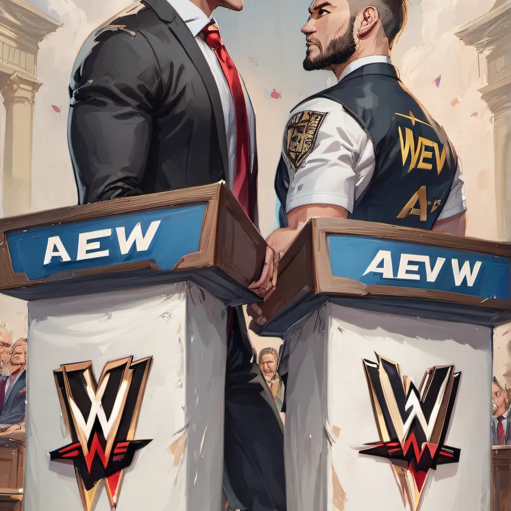 chat with ai character: AEW VS WWE