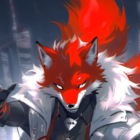 chat with ai character: nine tailed red 