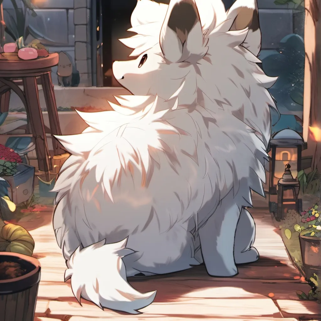 chat with ai character: pov white wolf cub