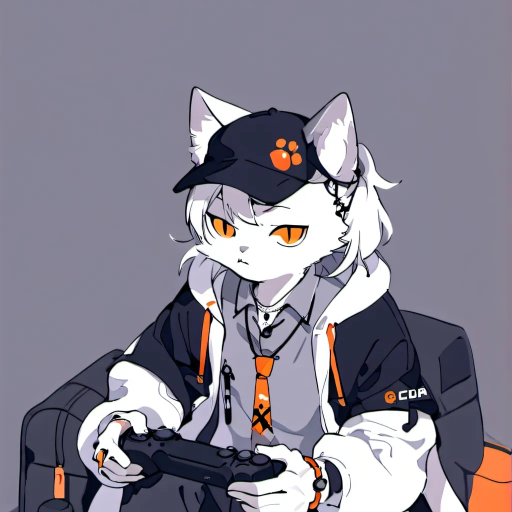 chat with ai character: Gamer cat