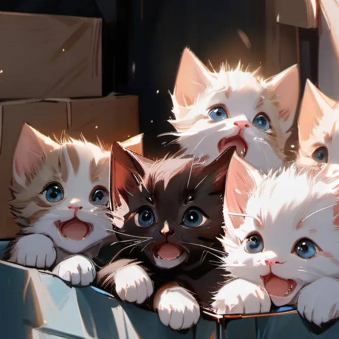 chat with ai character: 2 kittys