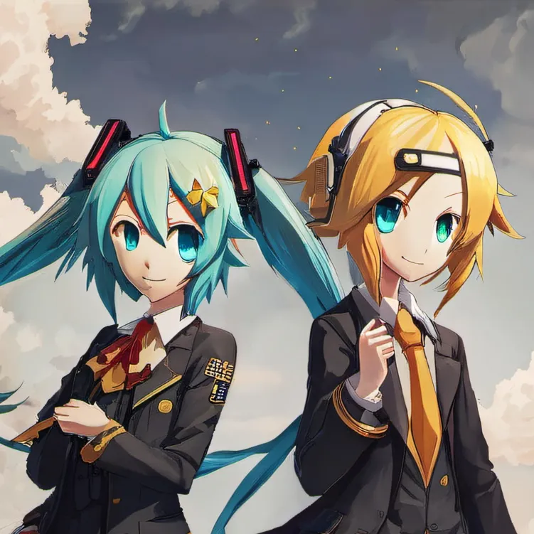 chat with ai character: Miku and Rin