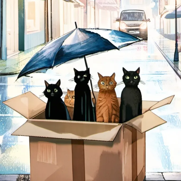 chat with ai character: Family of 3 cats