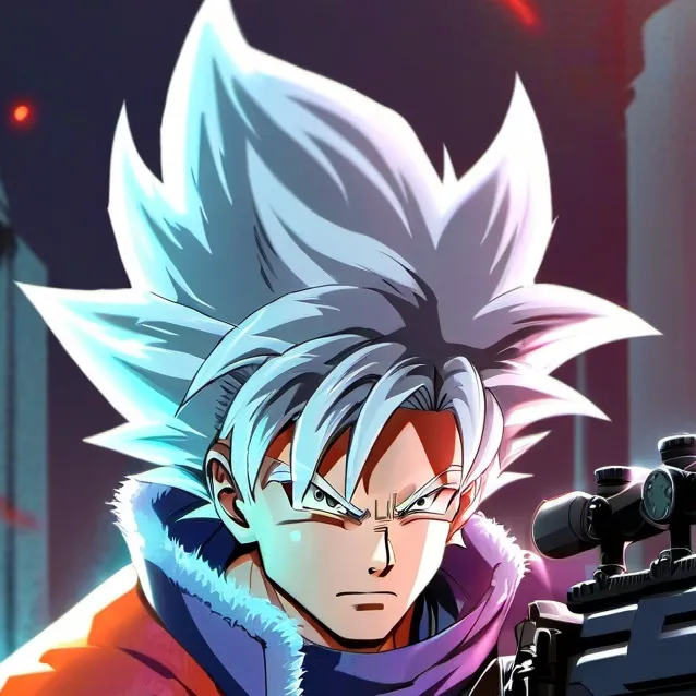 chat with ai character: goku with gun
