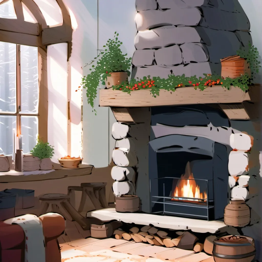 chat with ai character: cozy home