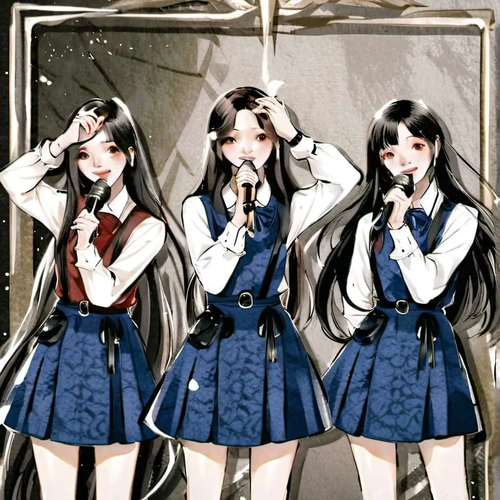 chat with ai character: A J-pop girl group