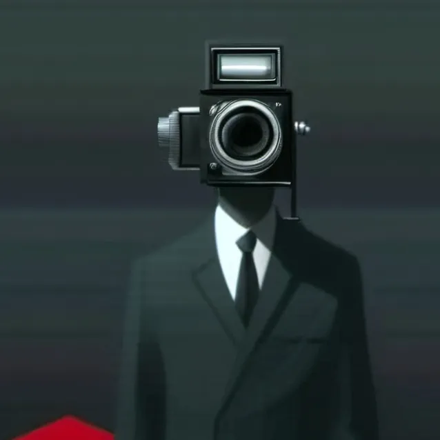 chat with ai character: Large cameraman