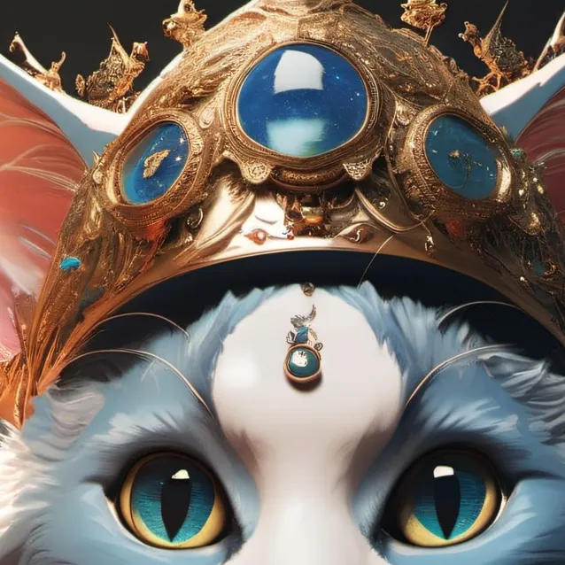 chat with ai character: king blue cat