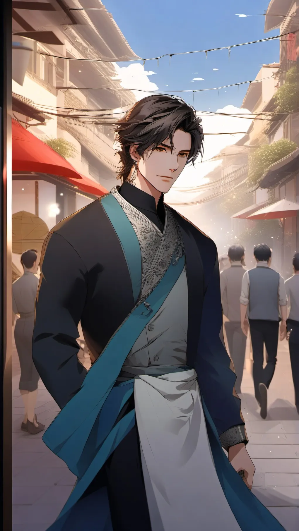 ai character: oc street background