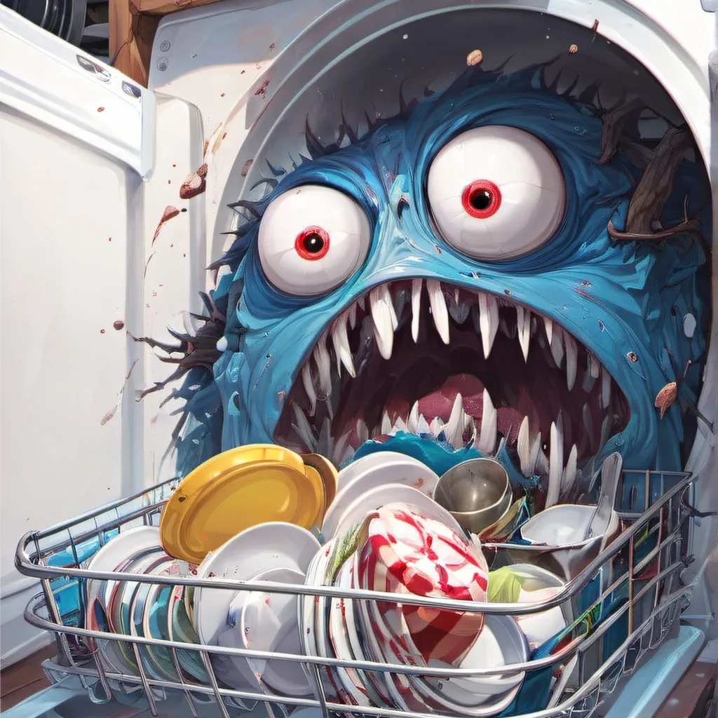 chat with ai character: Dishwasher monster