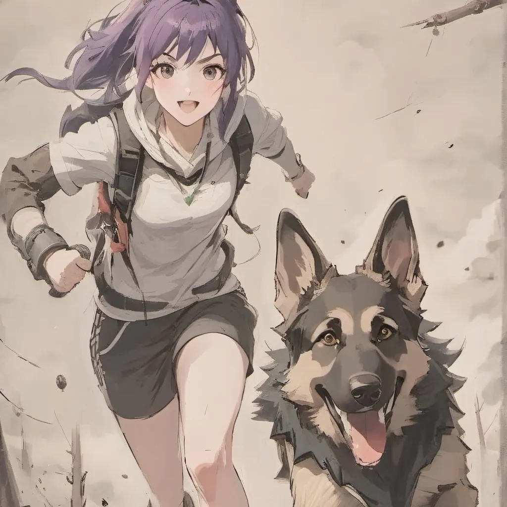 chat with ai character: girl)Laura(dog)jax