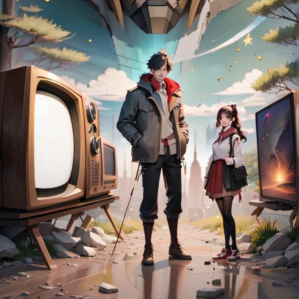 chat with ai character: TV crew