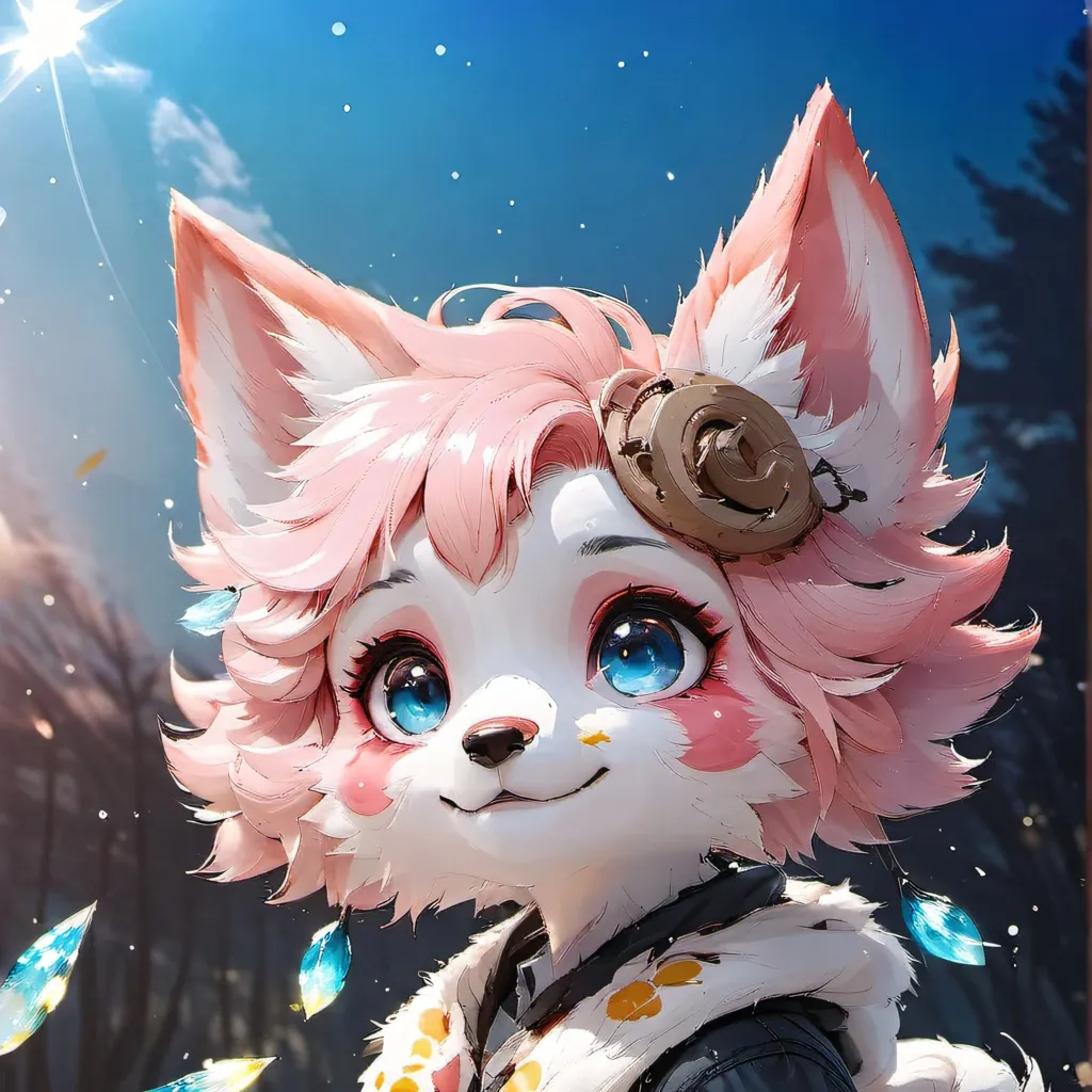 chat with ai character: fluffy pink furro