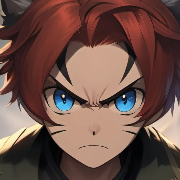 chat with ai character: Young red