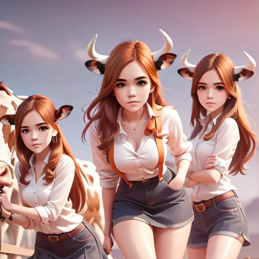 chat with ai character: 3 cowgirls
