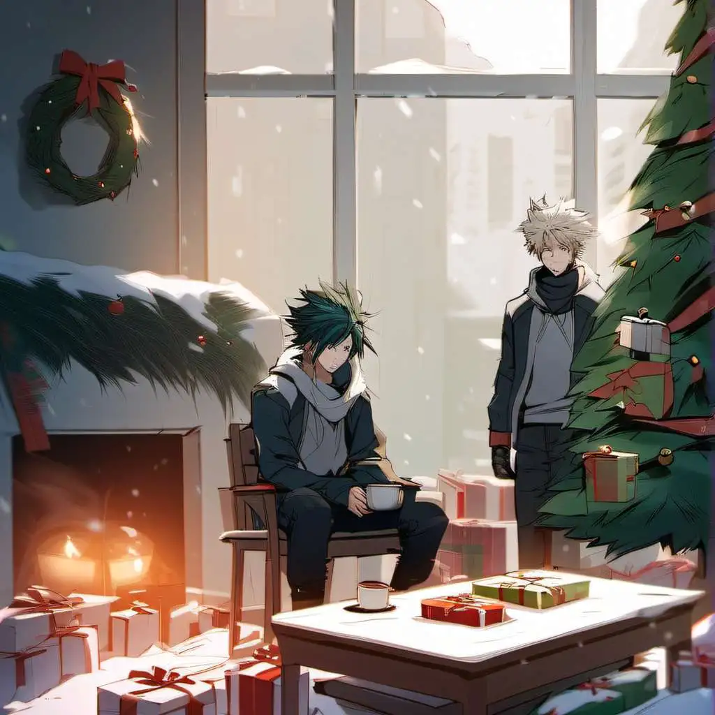 chat with ai character: Bakudeku holiday💚🧡