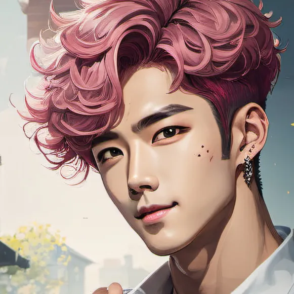 chat with ai character: Pink guy