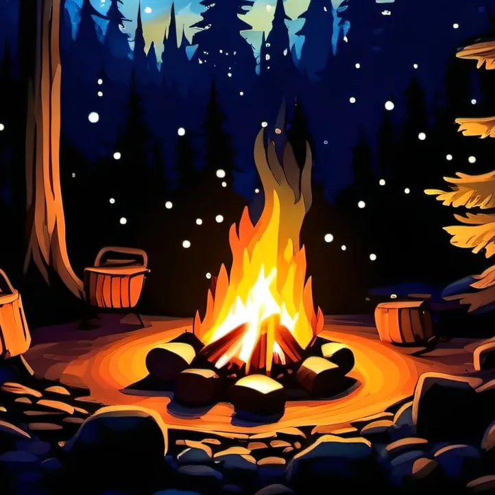 chat with ai character: The Campfire