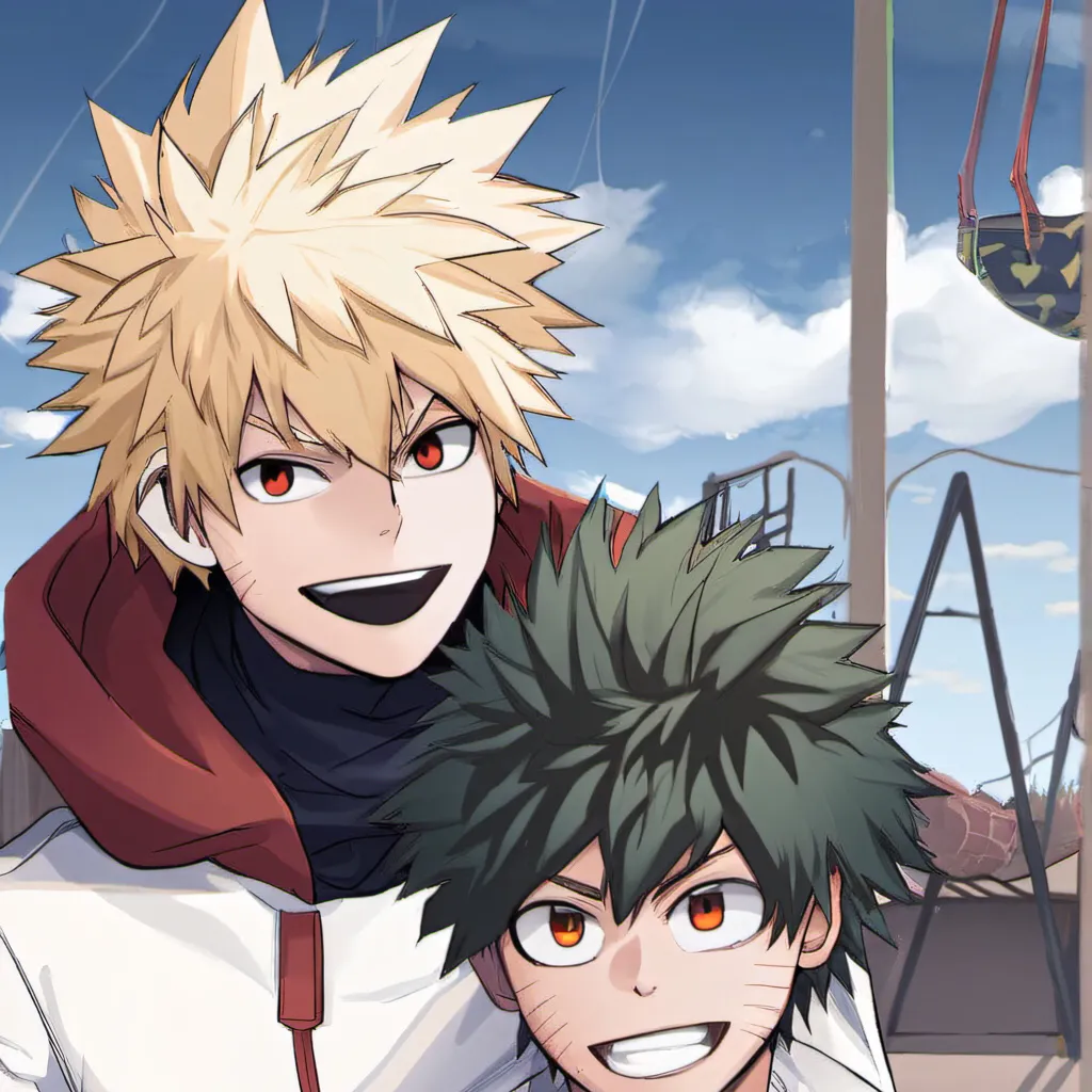 chat with ai character: Bakugo and deku