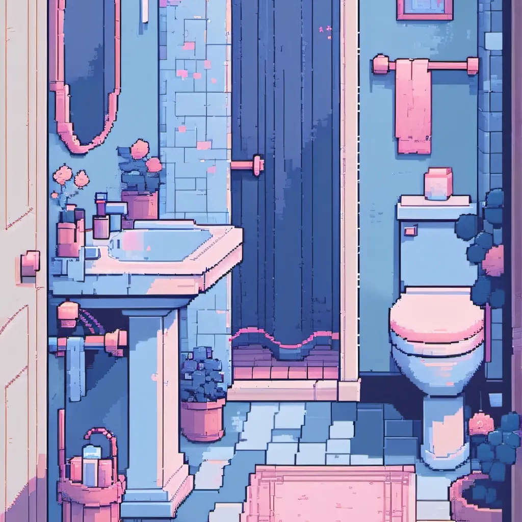 chat with ai character: the bathroom