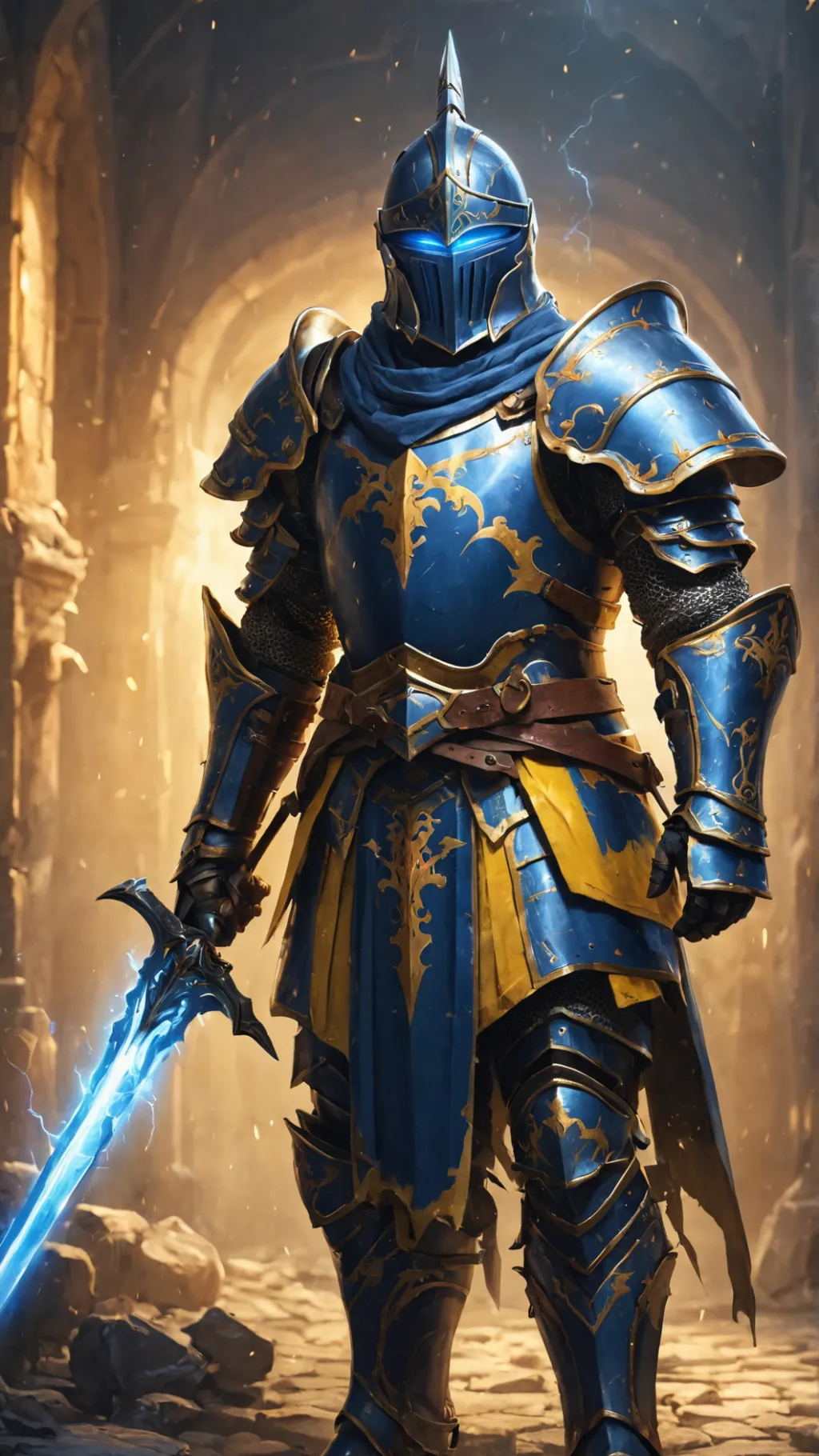 ai character: Rubeon the Blue background