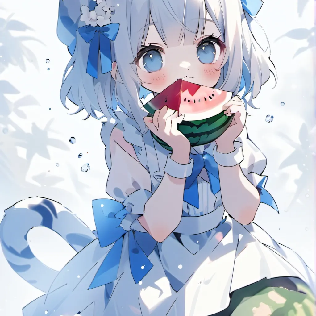 chat with ai character: cat eating