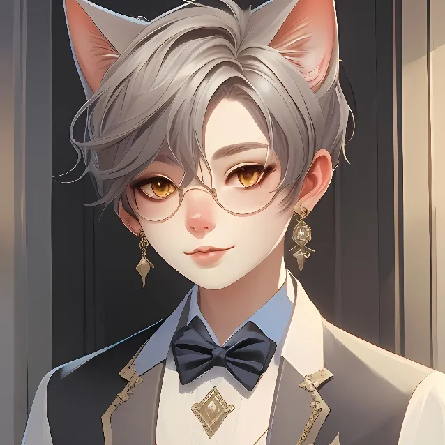 chat with ai character: cat emo boy