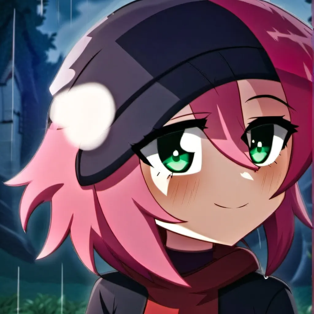 chat with ai character: Amy Rose in rain