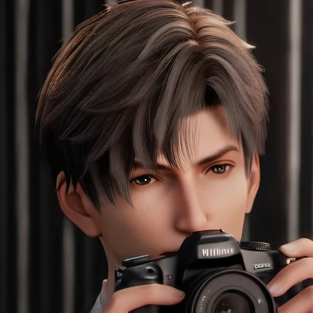 chat with ai character: brown cameraman