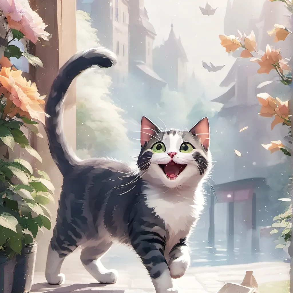 chat with ai character: happy cat 