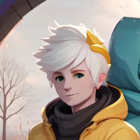 chat with ai character: Cyan and yellow 