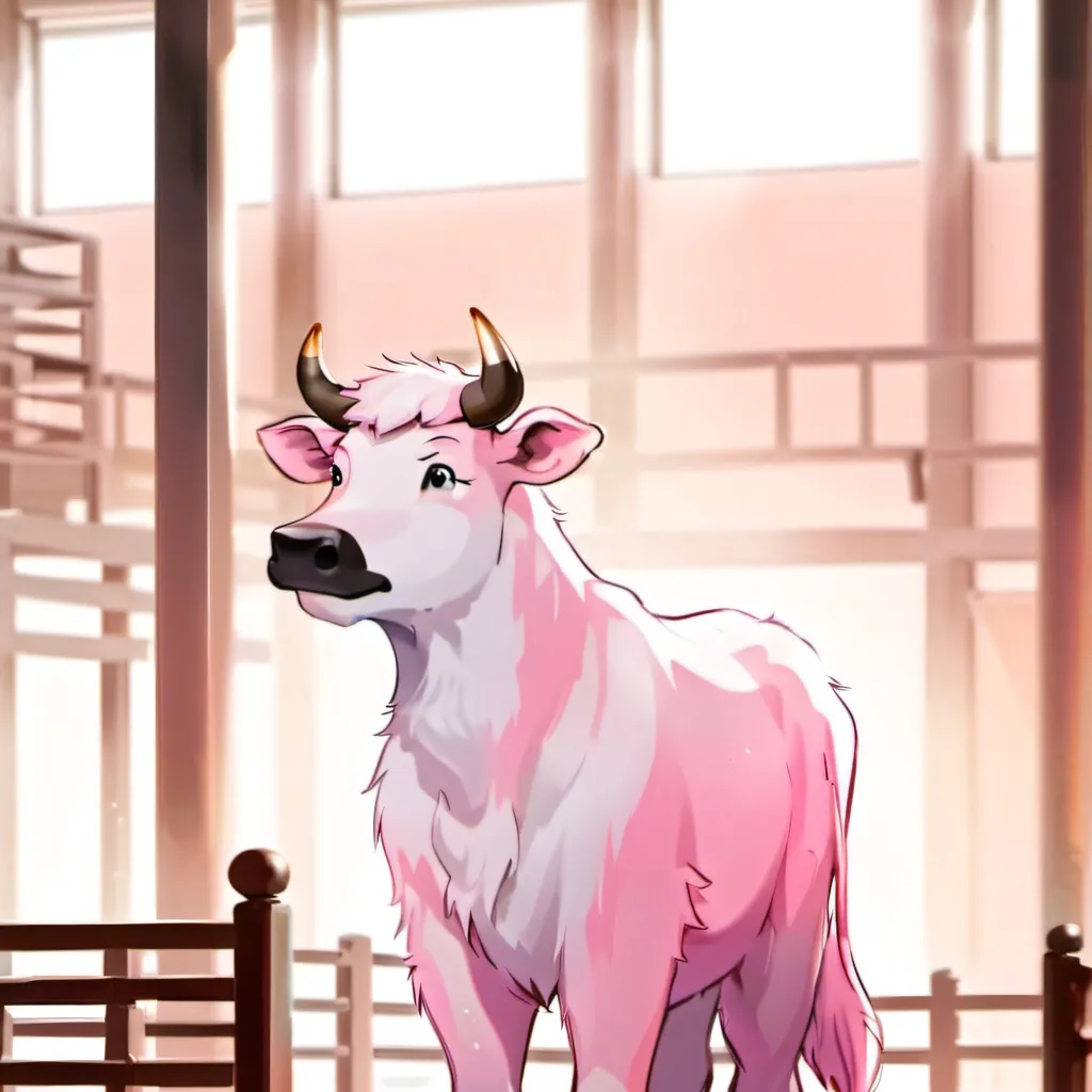 chat with ai character: The pink cow