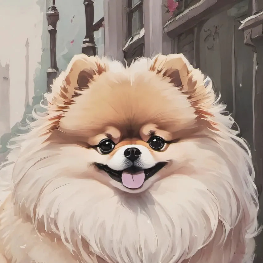 chat with ai character: Fat pomeranian/San