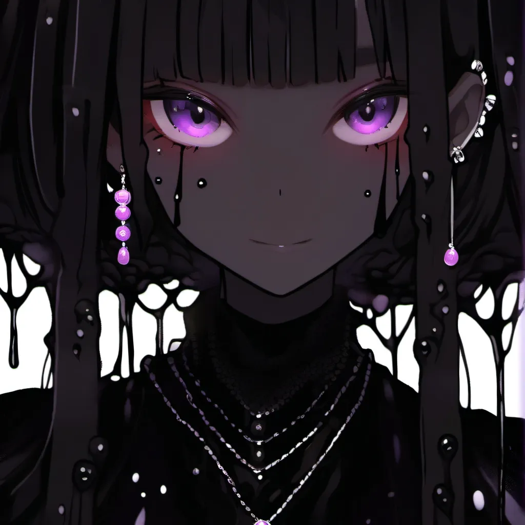 chat with ai character: black slime girl