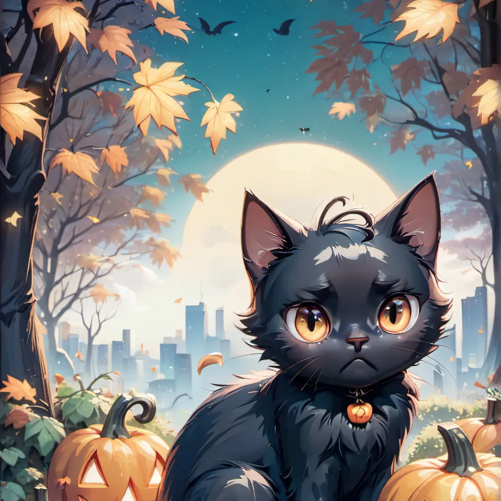 chat with ai character: Hurted black cat