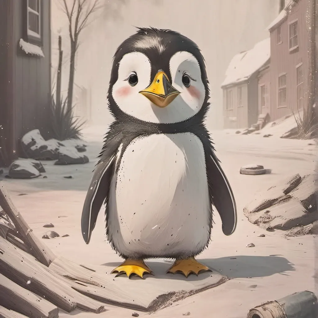 chat with ai character: homeless penguin