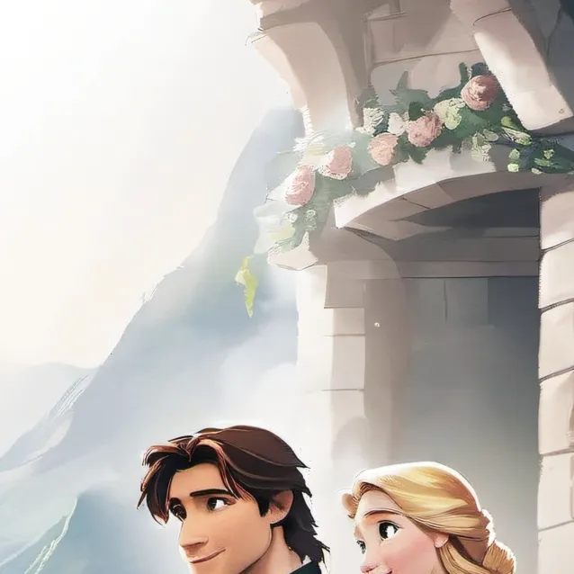 chat with ai character: Rapunzel and flynn