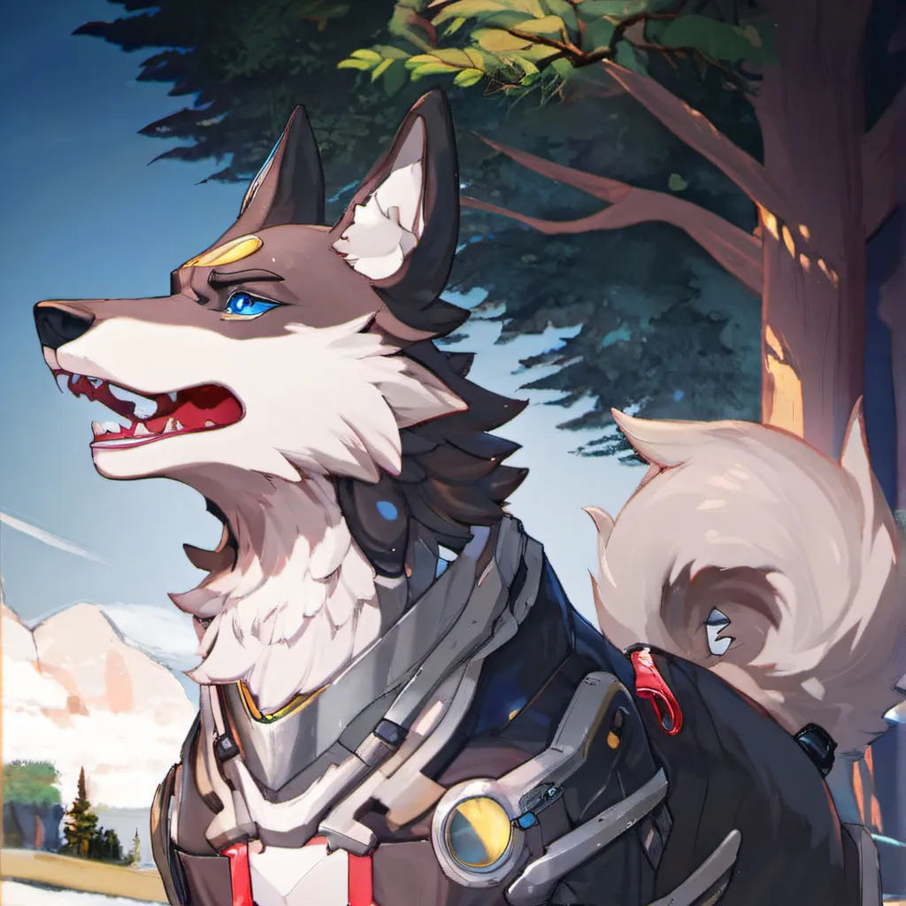 chat with ai character: Cybernetic wolf 