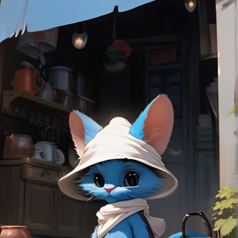 chat with ai character: Smurf cat