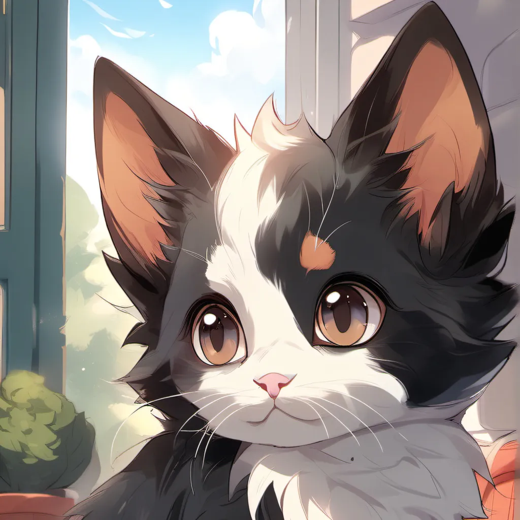 chat with ai character: Bicolor kitten