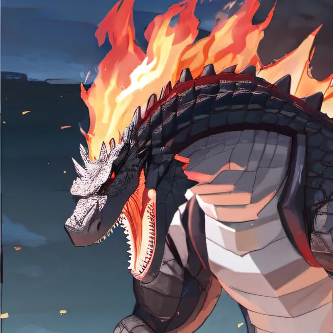 chat with ai character: Burning gojira