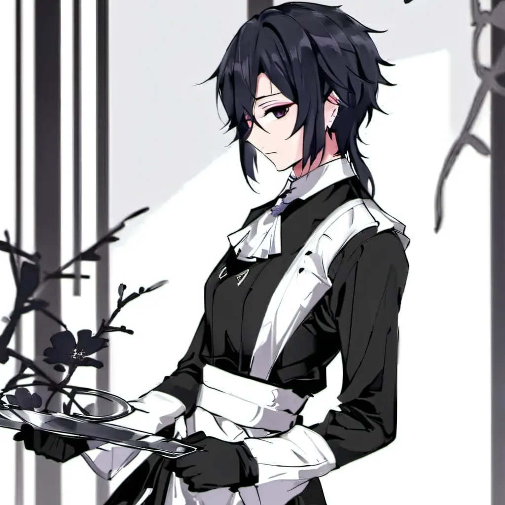 chat with ai character: Giyuu (Maid dress)