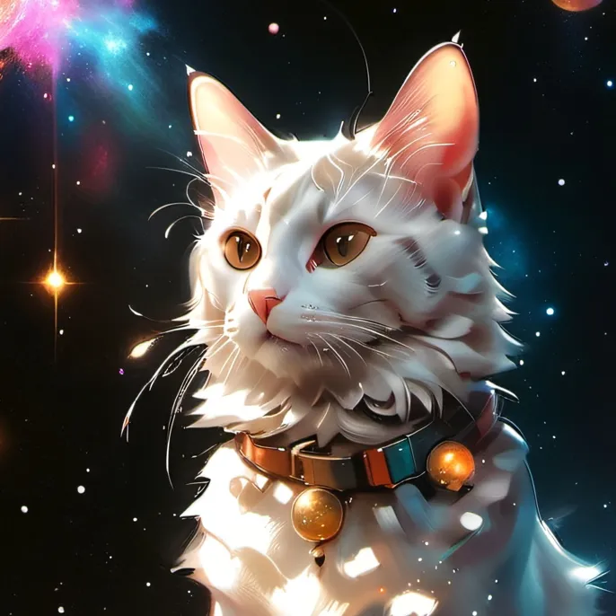 chat with ai character: The Cosmic Cat
