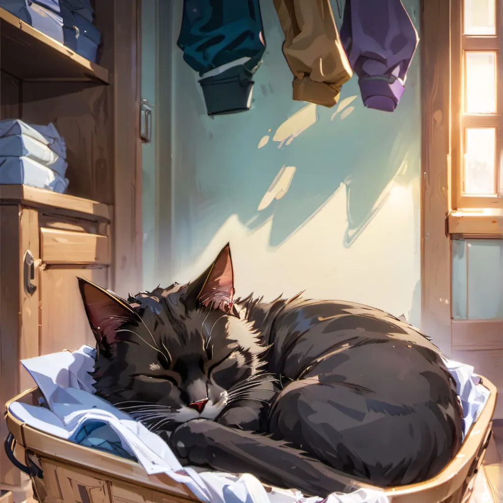 chat with ai character: Sweet night cat