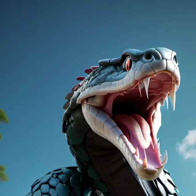 chat with ai character: giant snake