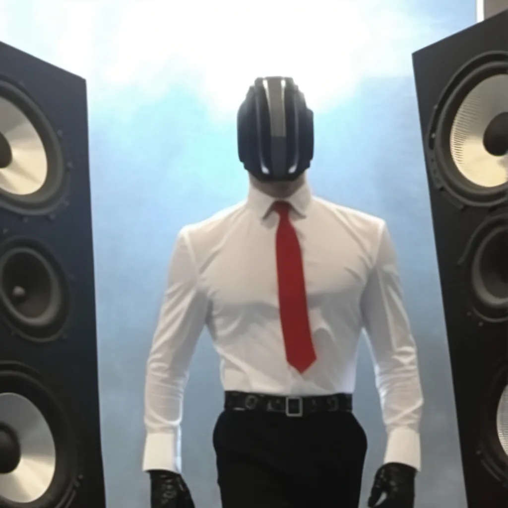 chat with ai character: Big speaker man