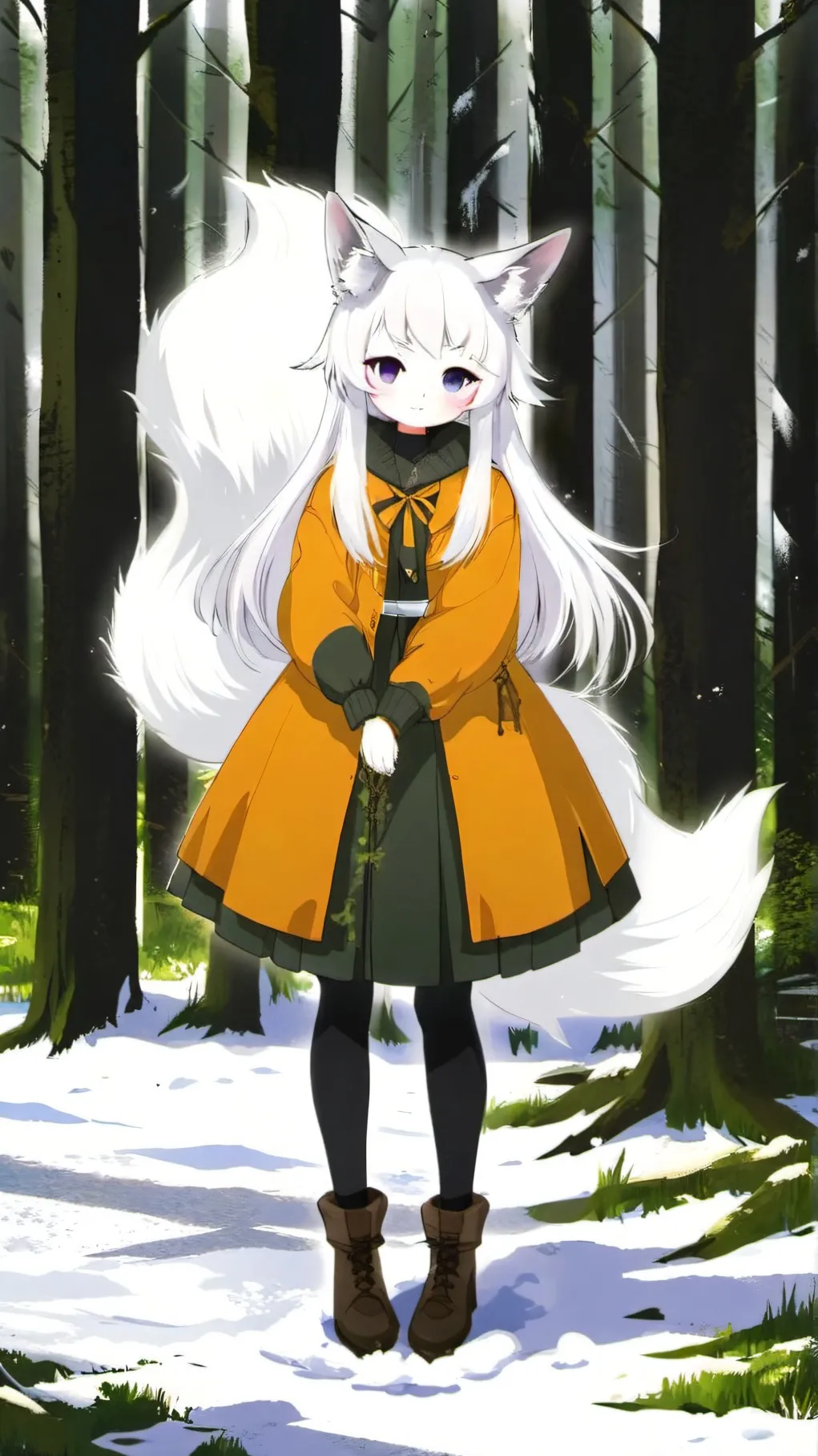 ai character: amanda the snowfox background