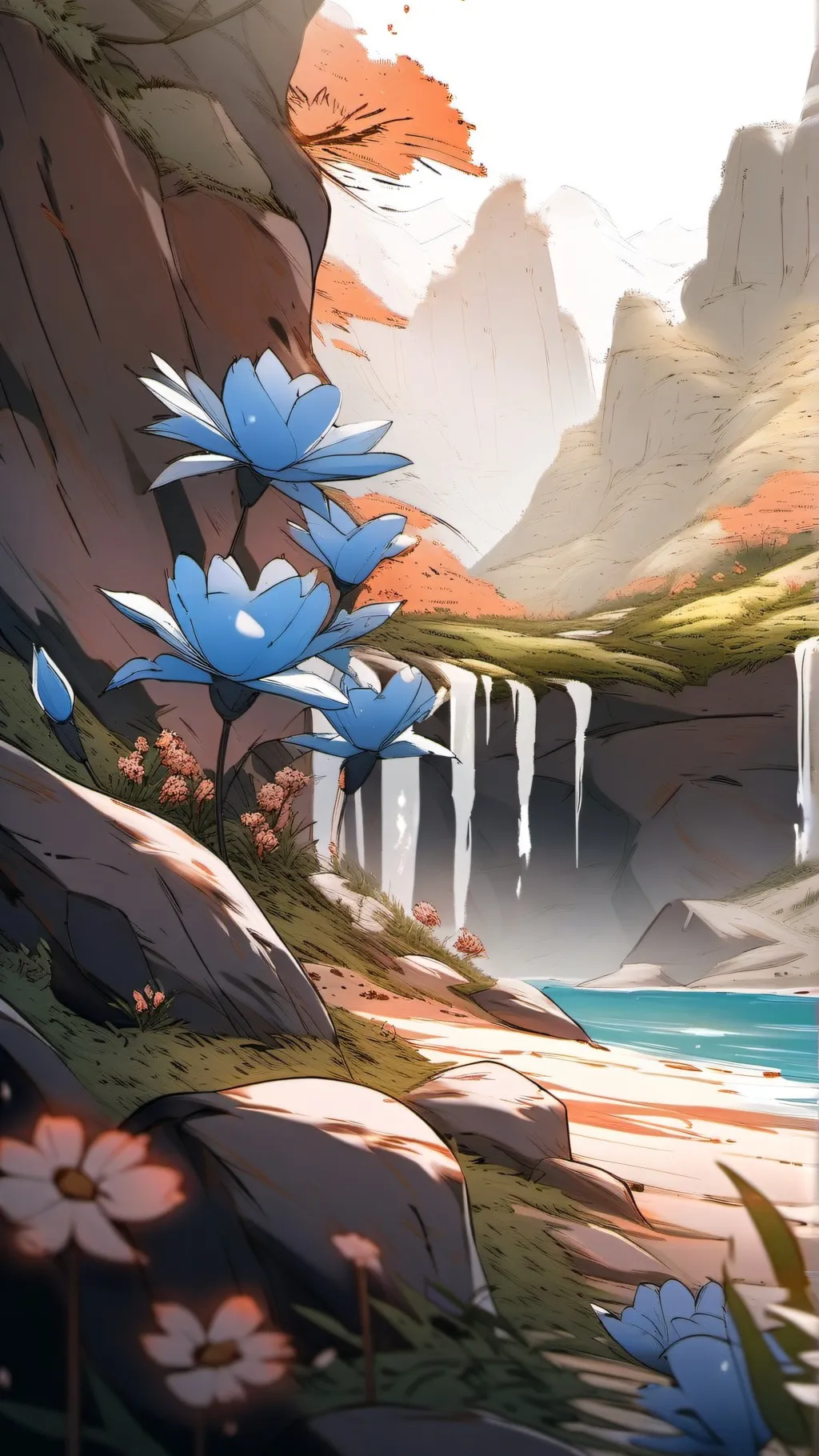 ai character: Dabi stuck in Cave background