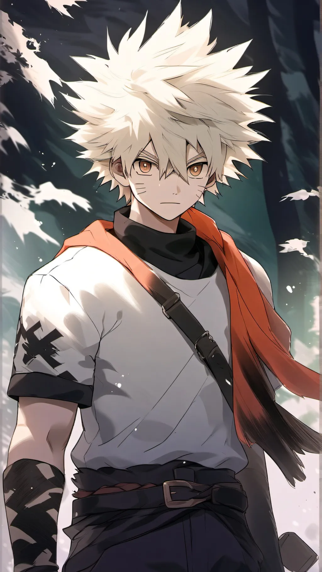 ai character: MHA horror test background