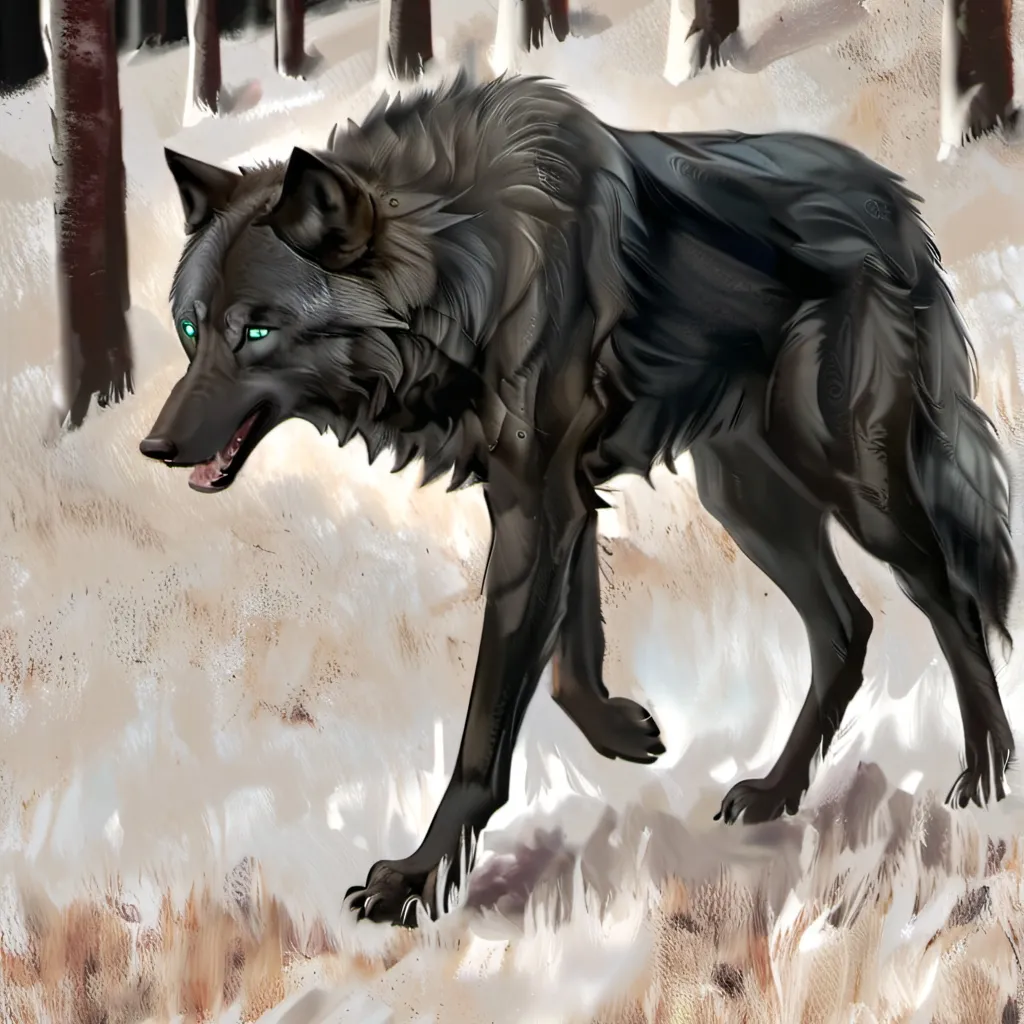 chat with ai character: Black wolf